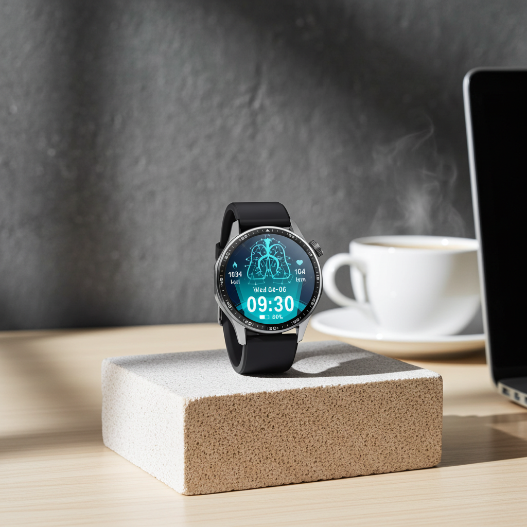 Advanced Health and Fitness Smartwatch with Tools to Manage Stress and Sleep, ECG App, SpO2, 24/7 Heart Rate